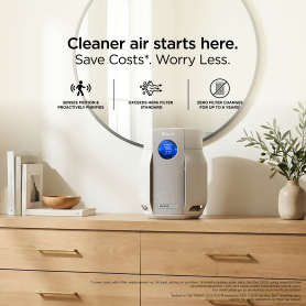 Shark HP062UK BreatheClear Compact Air Purifier with NeverChange6 - Dove - 2
