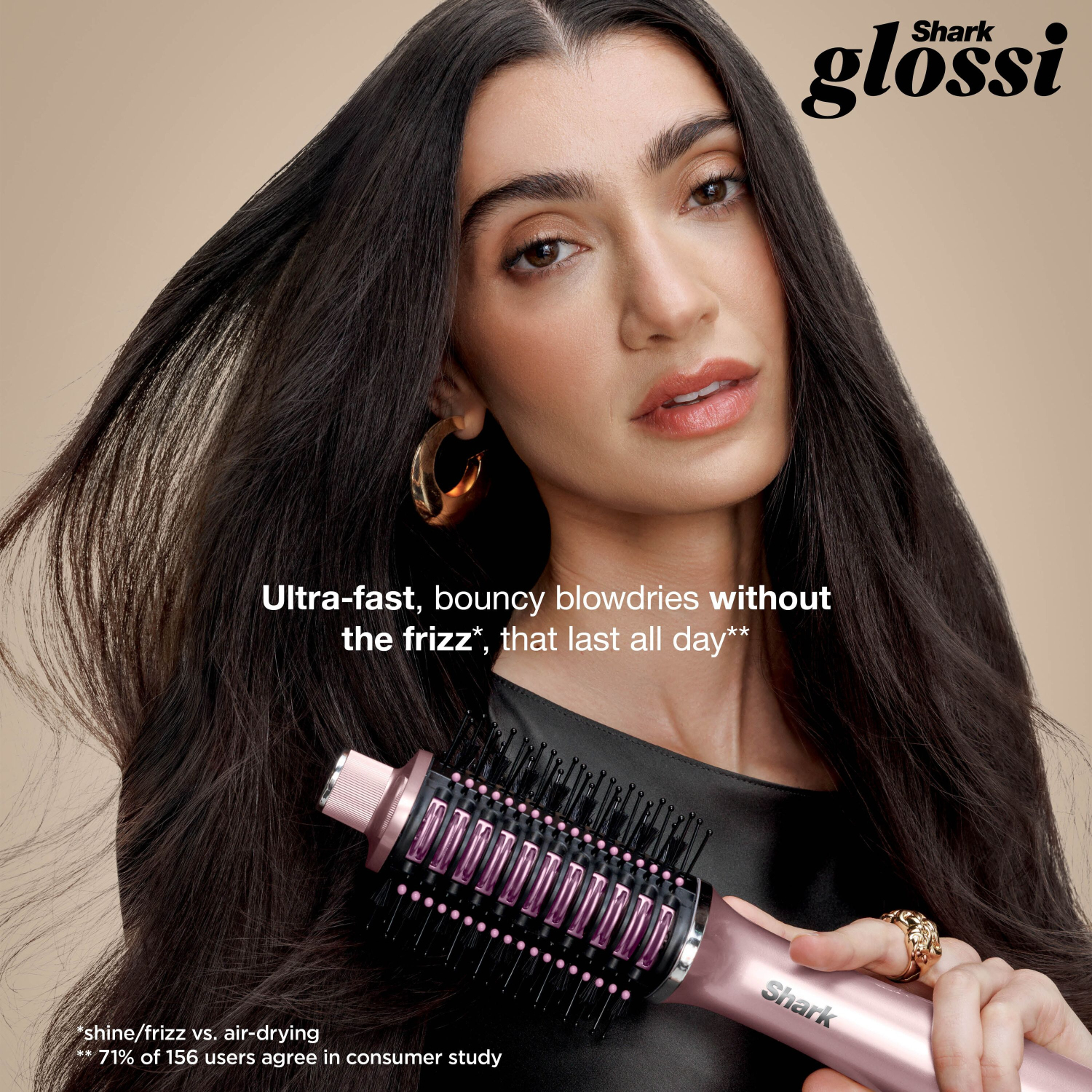 Shark HT302UKPK Glossi 2-in-1 Hot Brush and Air Glosser - Pink full image