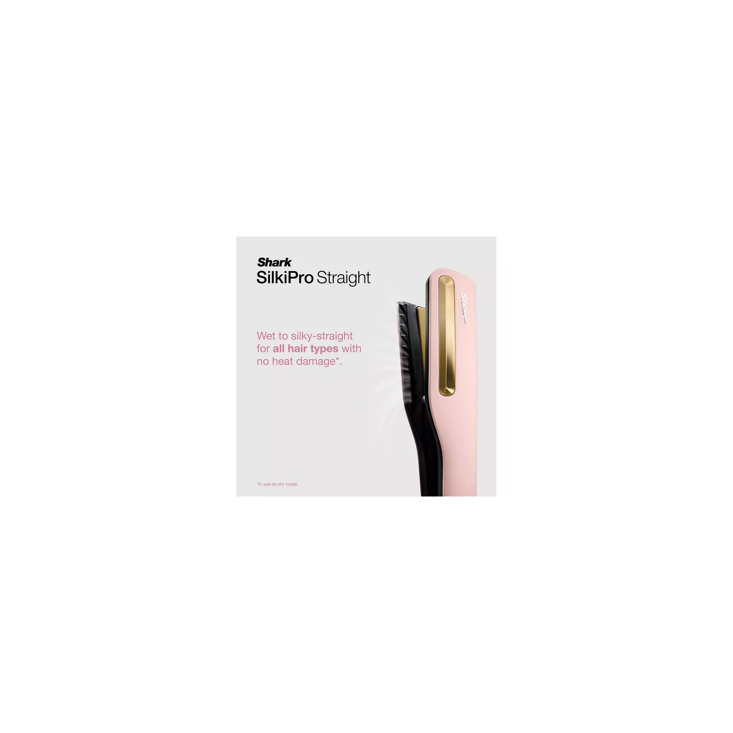 Shark HT401UKPK SilkiPro Straight Hair Straightener + Dryer in One Tool - Pink full image