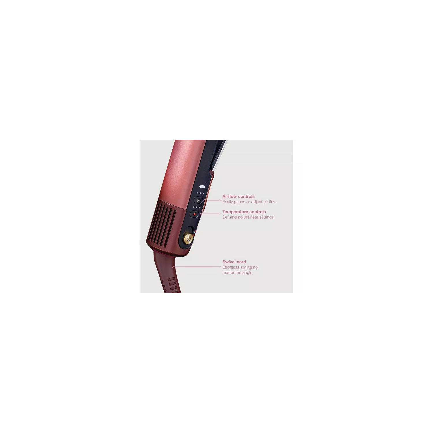 Shark HT401UKPK SilkiPro Straight Hair Straightener + Dryer in One Tool - Pink full image