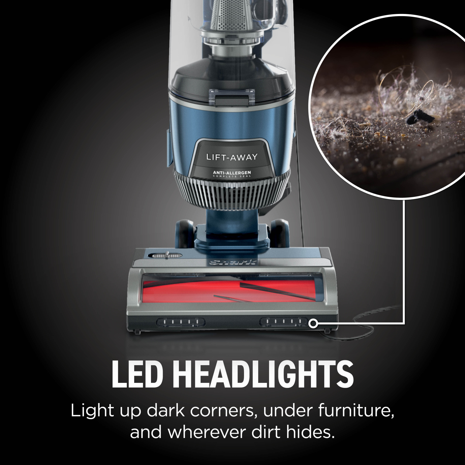Shark LU250UKT Rotator corded Pet Upright Vacuum Cleaner - Dark Purewater Blue full image
