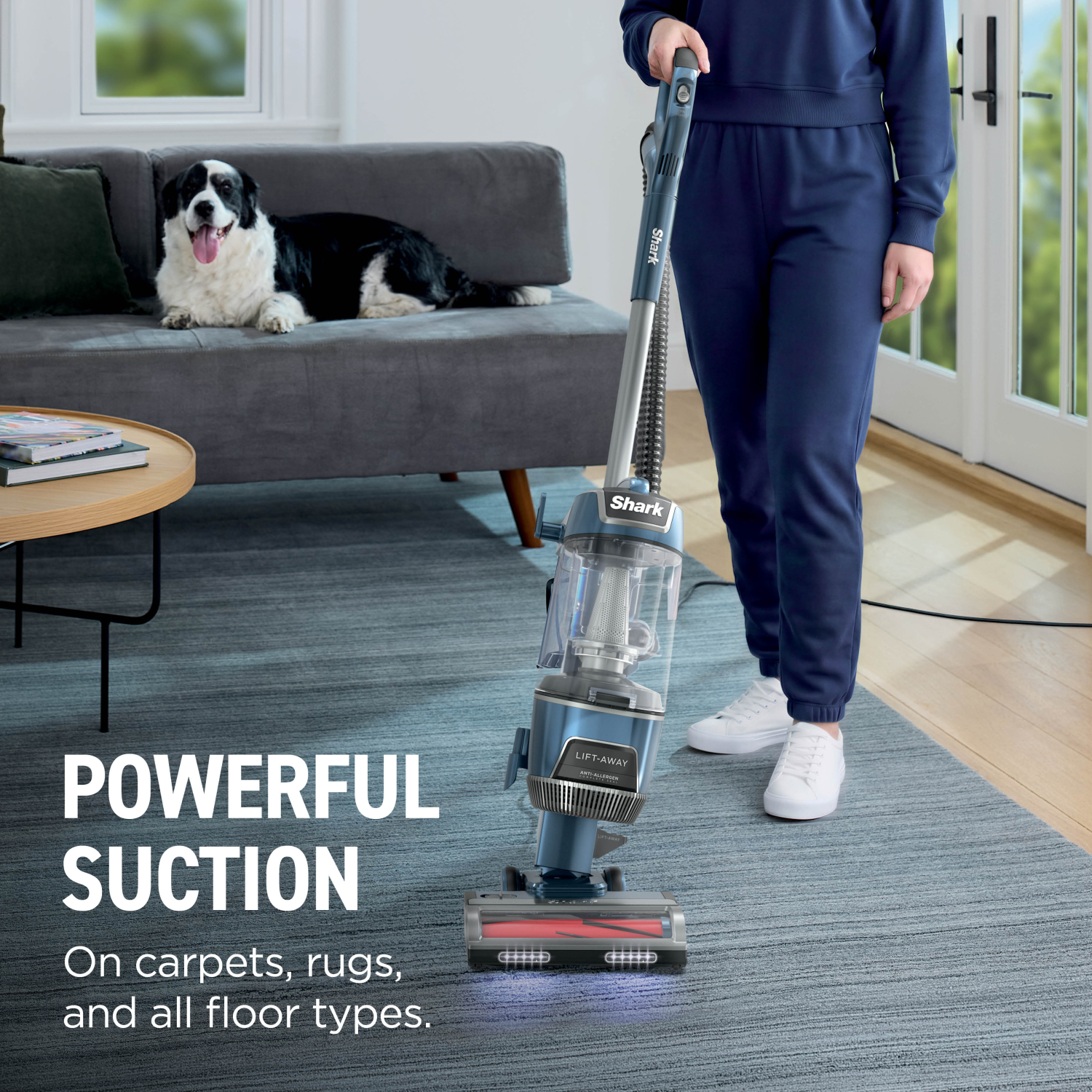 Shark LU250UKT Rotator corded Pet Upright Vacuum Cleaner - Dark Purewater Blue full image