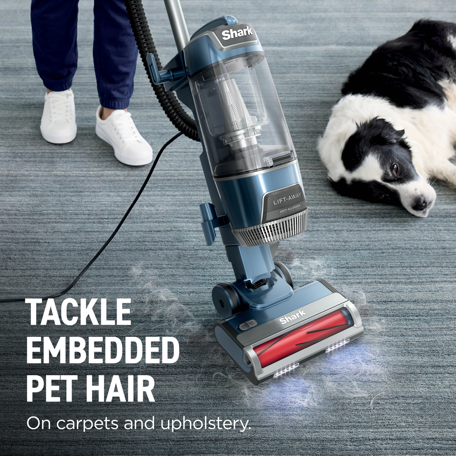 Shark LU250UKT Rotator corded Pet Upright Vacuum Cleaner - Dark Purewater Blue full image