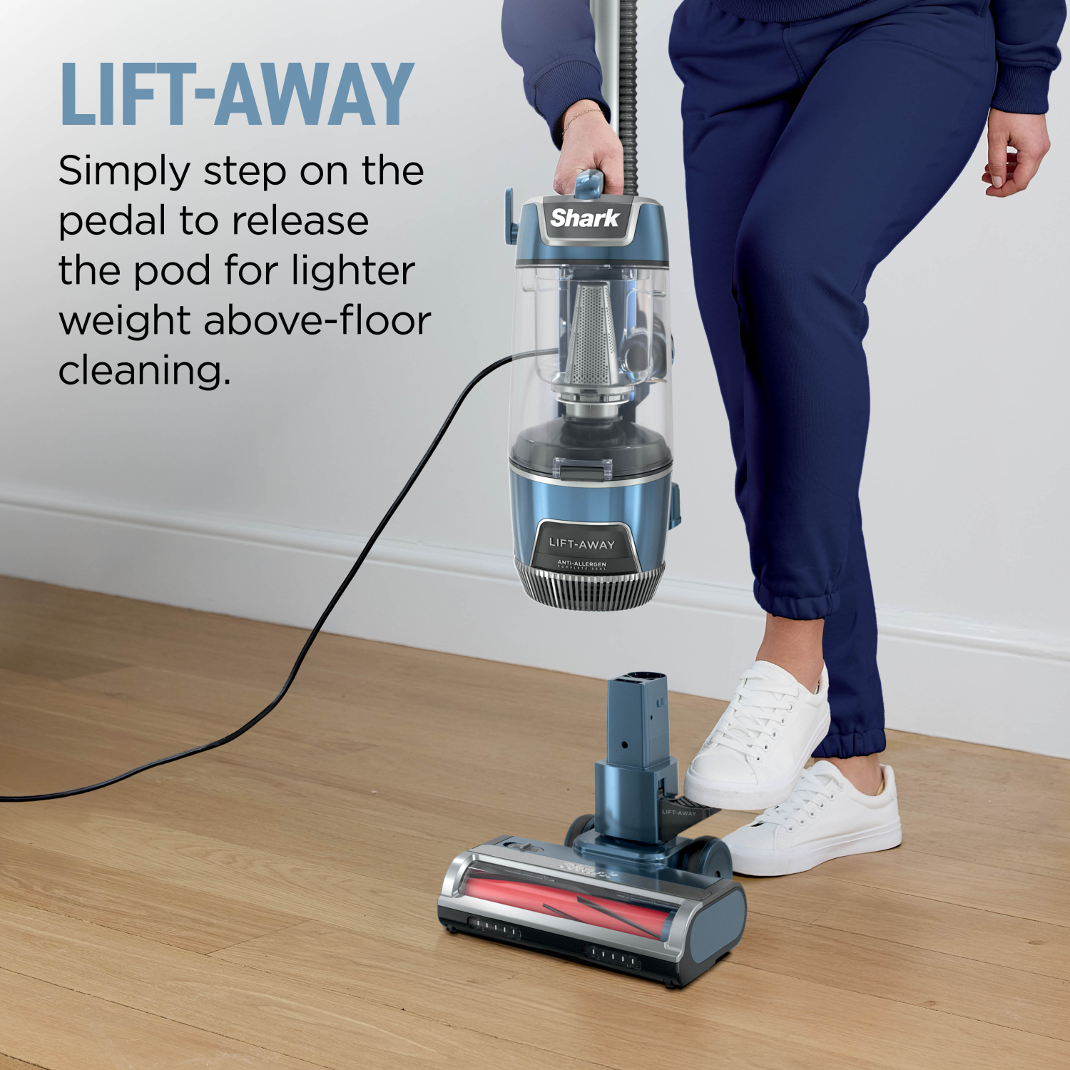 Shark LU250UKT Rotator corded Pet Upright Vacuum Cleaner - Dark Purewater Blue full image