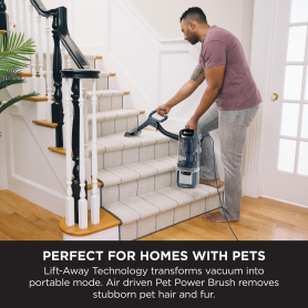 Shark NZ780UKT Anti Hair Wrap Plus Upright Pet Vacuum with Lift-Away  - Smoky Grey - 5
