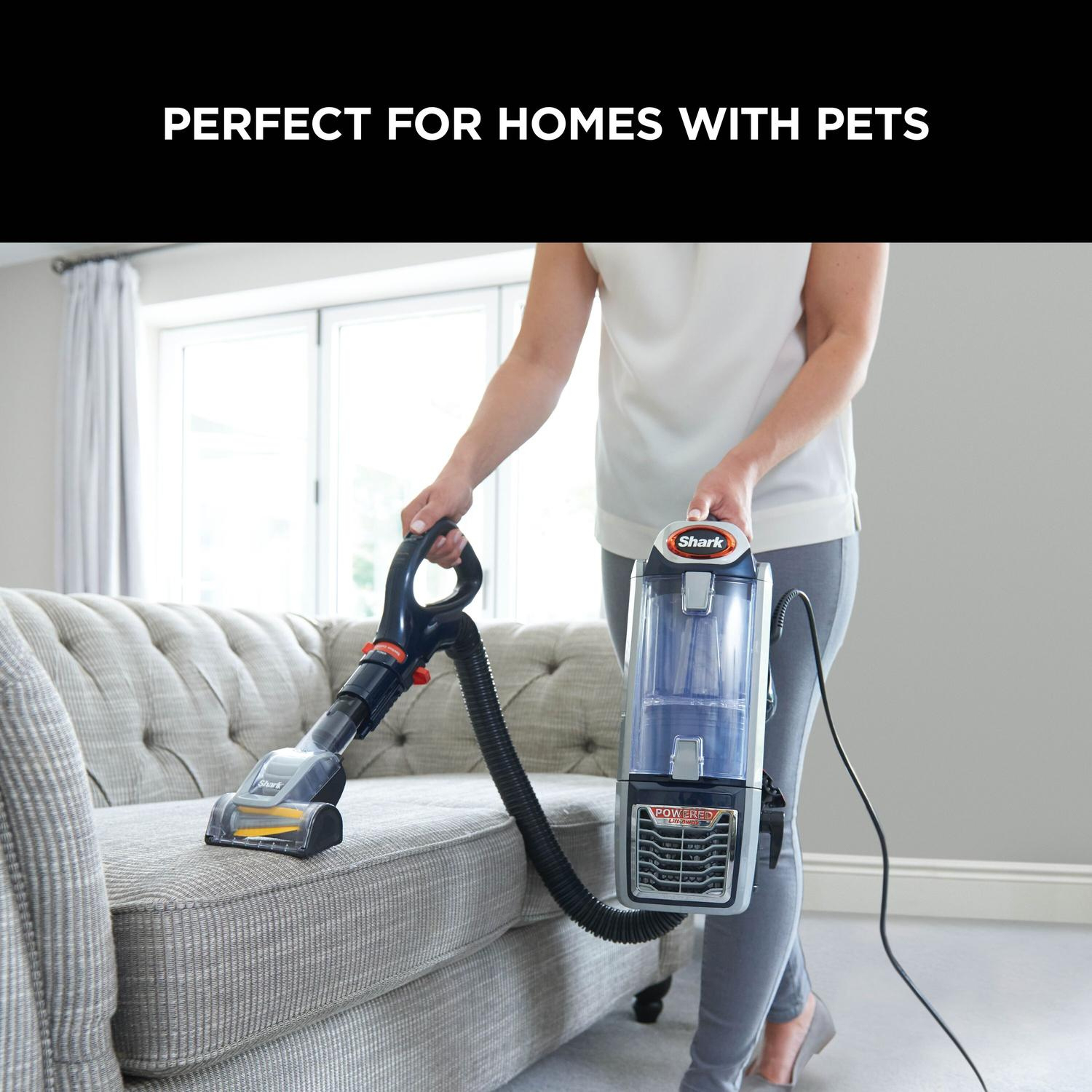 Shark NZ801UKT Anti Hair Wrap Upright Vacuum Cleaner with Powered Lift- Away TruePet - Blue full image