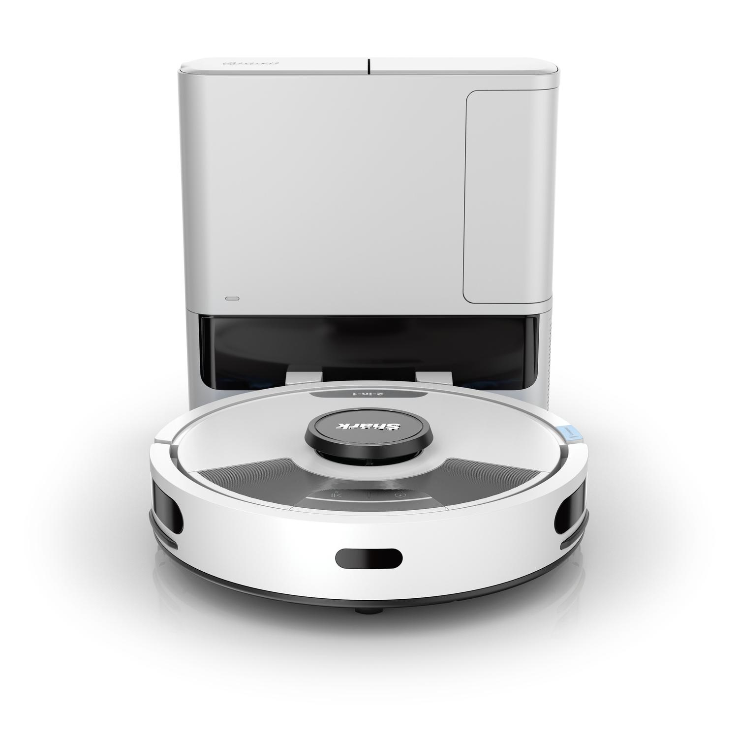 Shark RV2620WAUKWH Matrix Plus 2 in 1 Self Empty Robot Vacuum & Mop - 110 Minutes Run Time - White/Silver full image