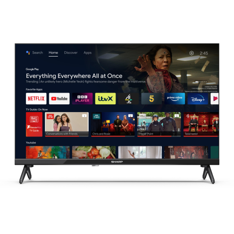 Sharp 1T-C24FH2KL2AB 24" HD Ready LED Android Smart TV Chromecast