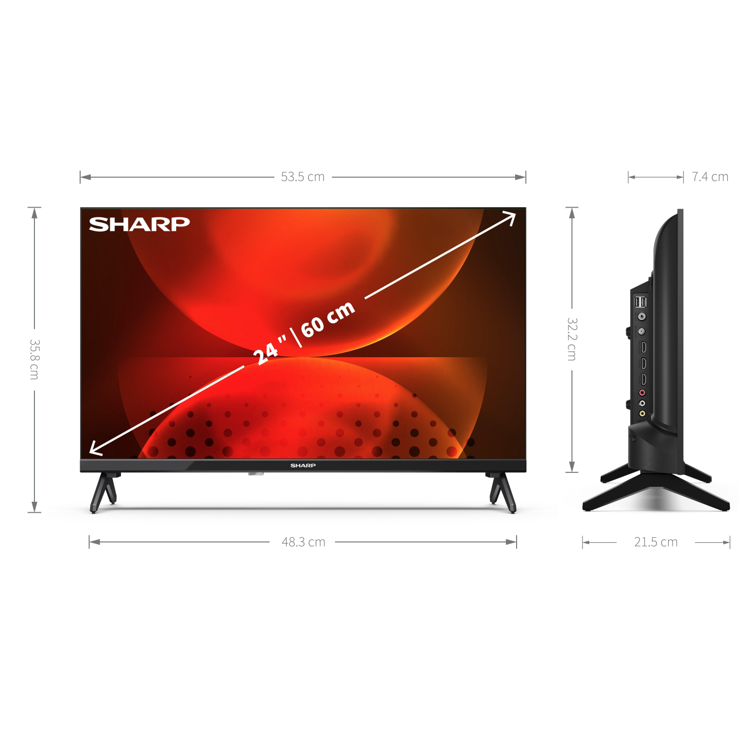 TV SHARP LED 24 24FH2EA SMART ANDROID TV 11 , HDMI , WIFI