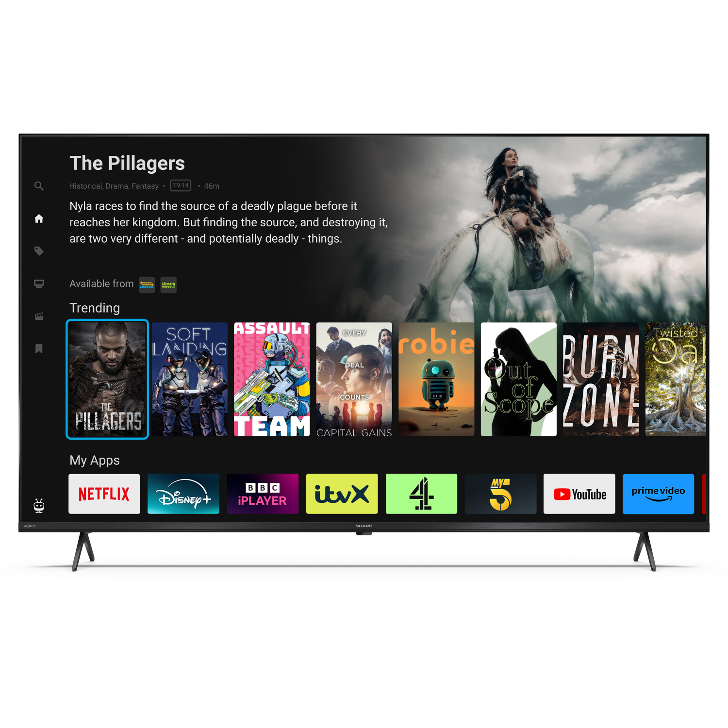 Sharp 4T-C50HM5245KB 4K UHD TV - Black full image