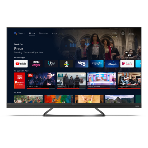 Sharp 4T-C55EQ3KM2AG 55"4K Ultra HD Smart TV with Quantum Dot