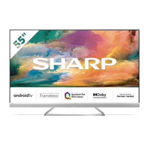 Sharp 4T-C55EQ4KM2AG 55" 4K UHD Frameless Quantum Dot Android TV