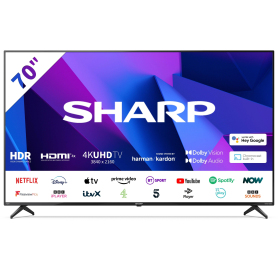 Sharp 4T-C70FN2KL2AB 70" 4K Ultra HD LED Smart TV With Google Assist - 0