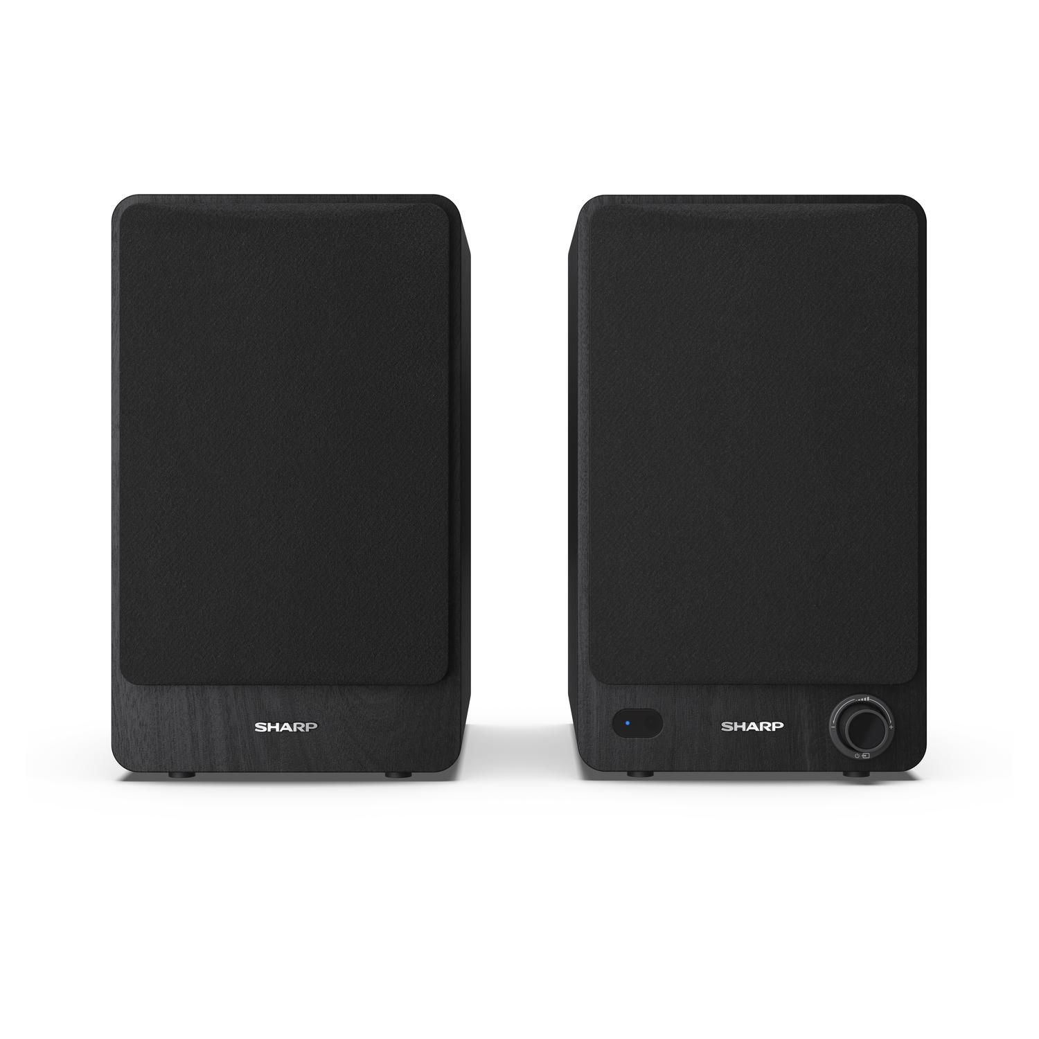 Sharp CP-SS30 BK Pair of Wireless Bookshelf Speakers - Black full image