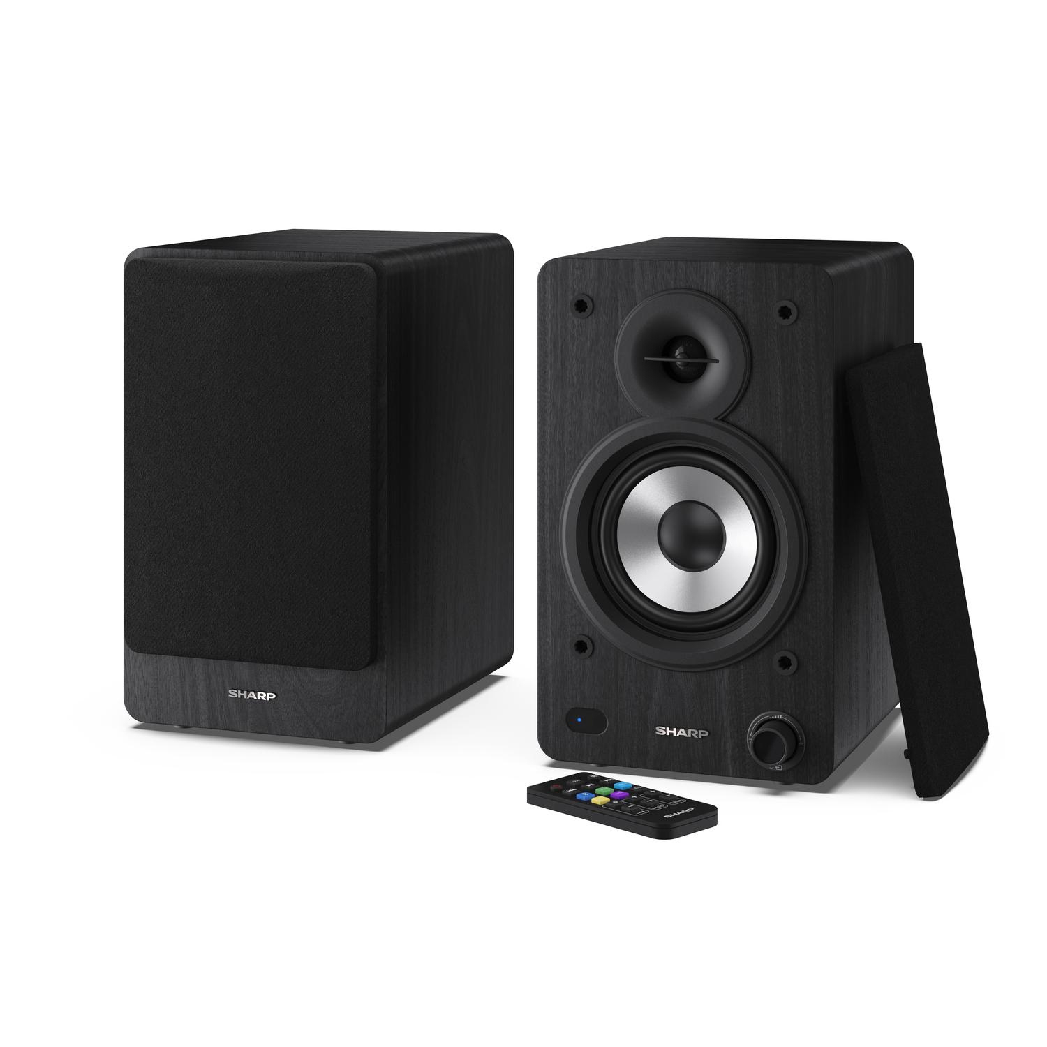 Sharp CP-SS30 BK Pair of Wireless Bookshelf Speakers - Black full image