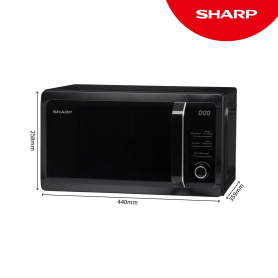 Sharp R274KM 20 Litres Microwave - Black - 2