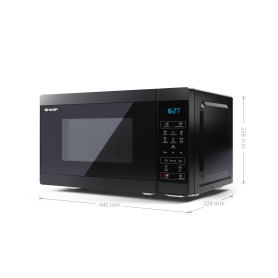 Sharp YC-MS02U-B 20 Litres Microwave Oven - Black - 2