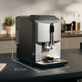 Siemens TF303G07 Bean to Cup Fully Automatic Freestanding Coffee Machine - Inox Silver Metallic - 3