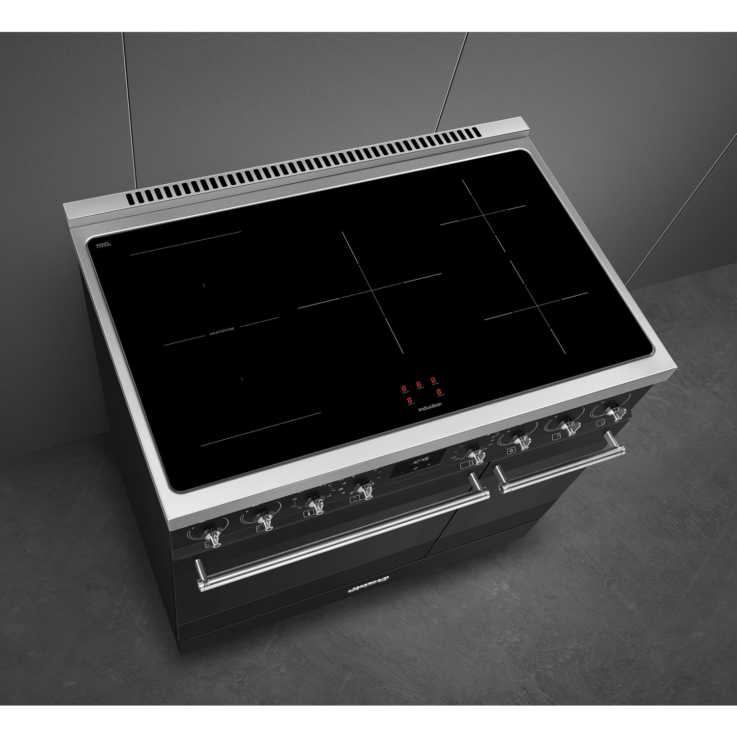 Smeg C92IPMB2 85.3cm Electric Rangecooker with Double Oven and Induction Hob - Matte Black full image