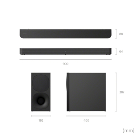 Sony HTSD40_CEK 2.1ch Dolby Digital Soundbar & Subwoofer - Black - 1