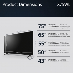 Sony KD43X75WLPU 43"4K HDR Google Smart TV - 2