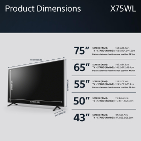 Sony KD75X75WLU 75"4K UHD HDR Google Smart TV - 1