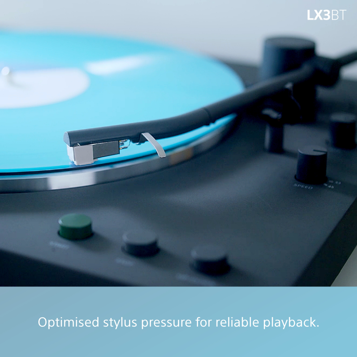 Sony PSLX3BT.CEK Wireless Bluetooth Turntable with Auto Playback - Dark Grey full image