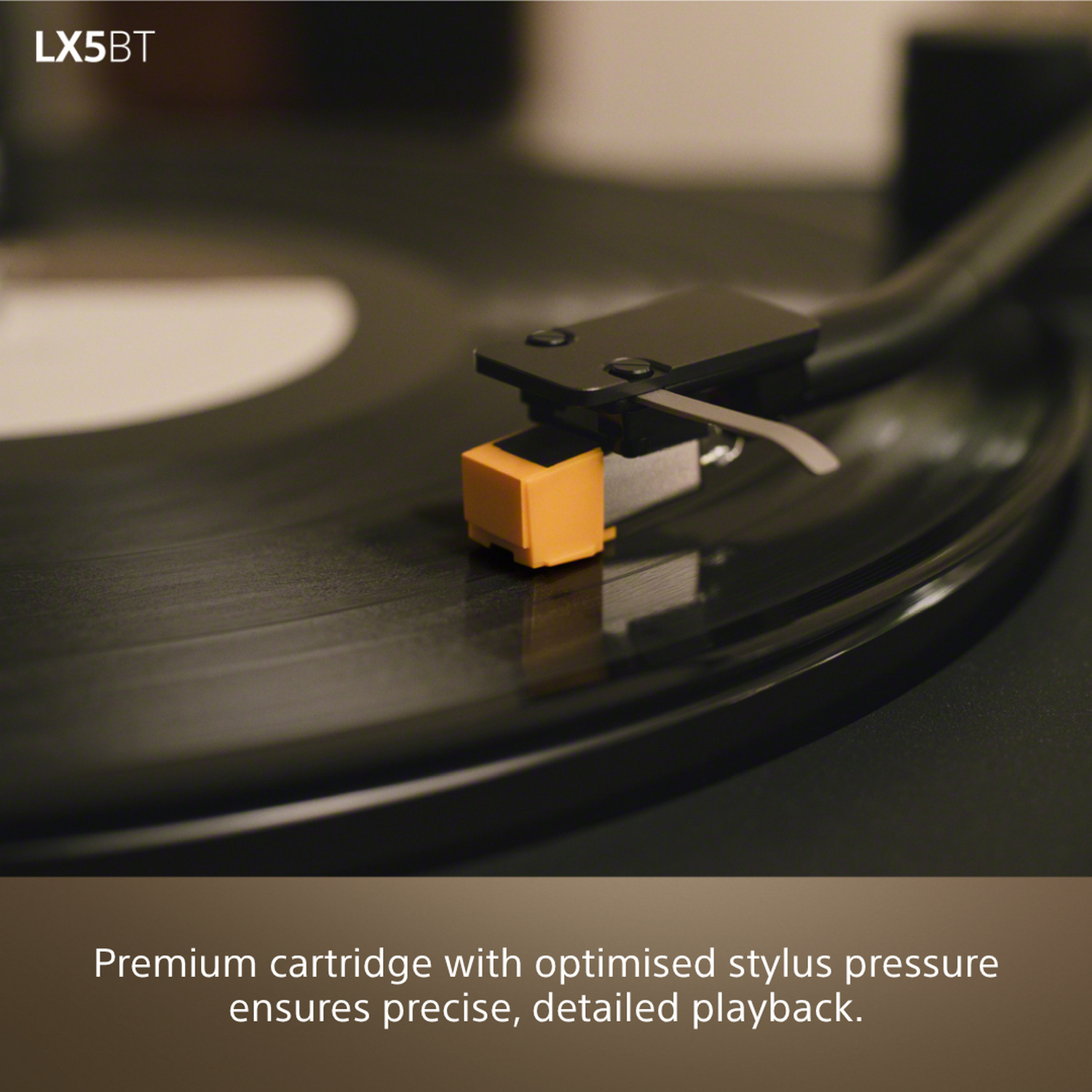 Sony PSLX5BT.CEK Wireless Bluetooth Turntable with Auto Playback - Premium cartridge & Stylus - Pure Black full image