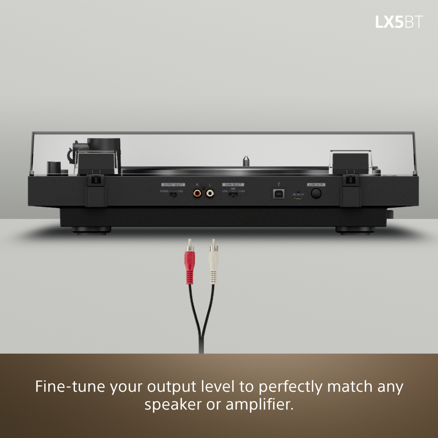 Sony PSLX5BT.CEK Wireless Bluetooth Turntable with Auto Playback - Premium cartridge & Stylus - Pure Black full image