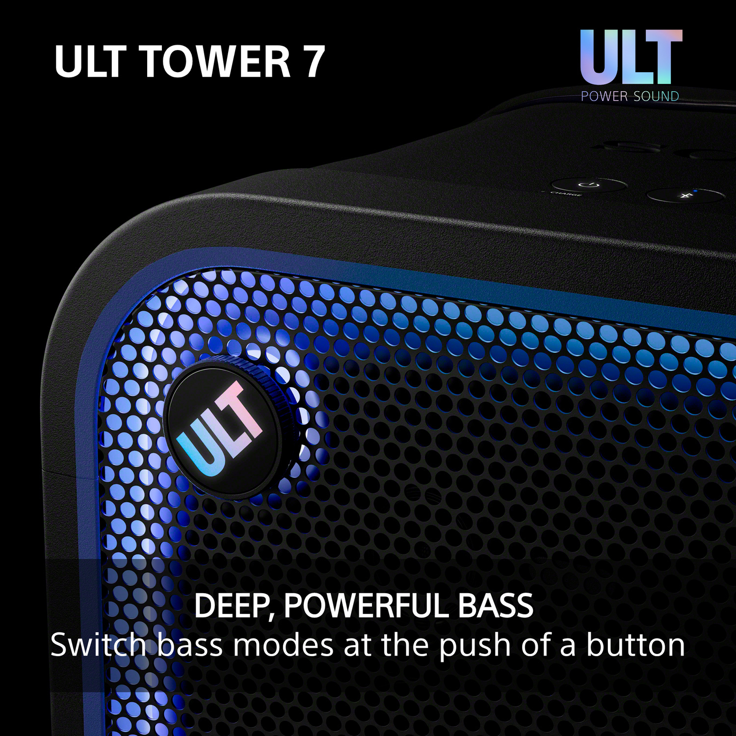 Sony SRSULT700.CEL Wireless ULT Tower 7 Deep Bass Party Speaker with 360 Party sound & DJ Input - Black full image