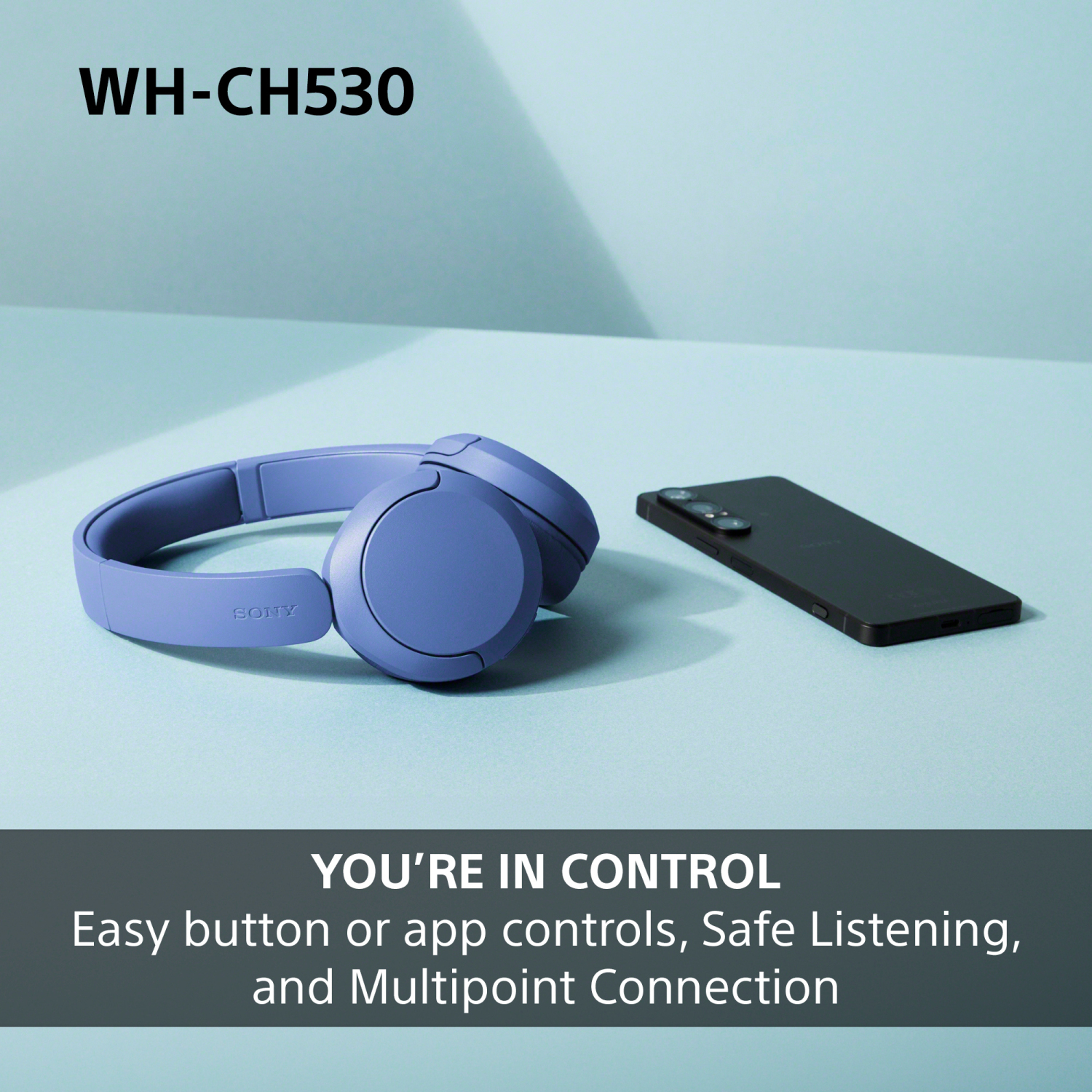 Sony WHCH530B.CE7 Wireless Over ear headphones - Black full image