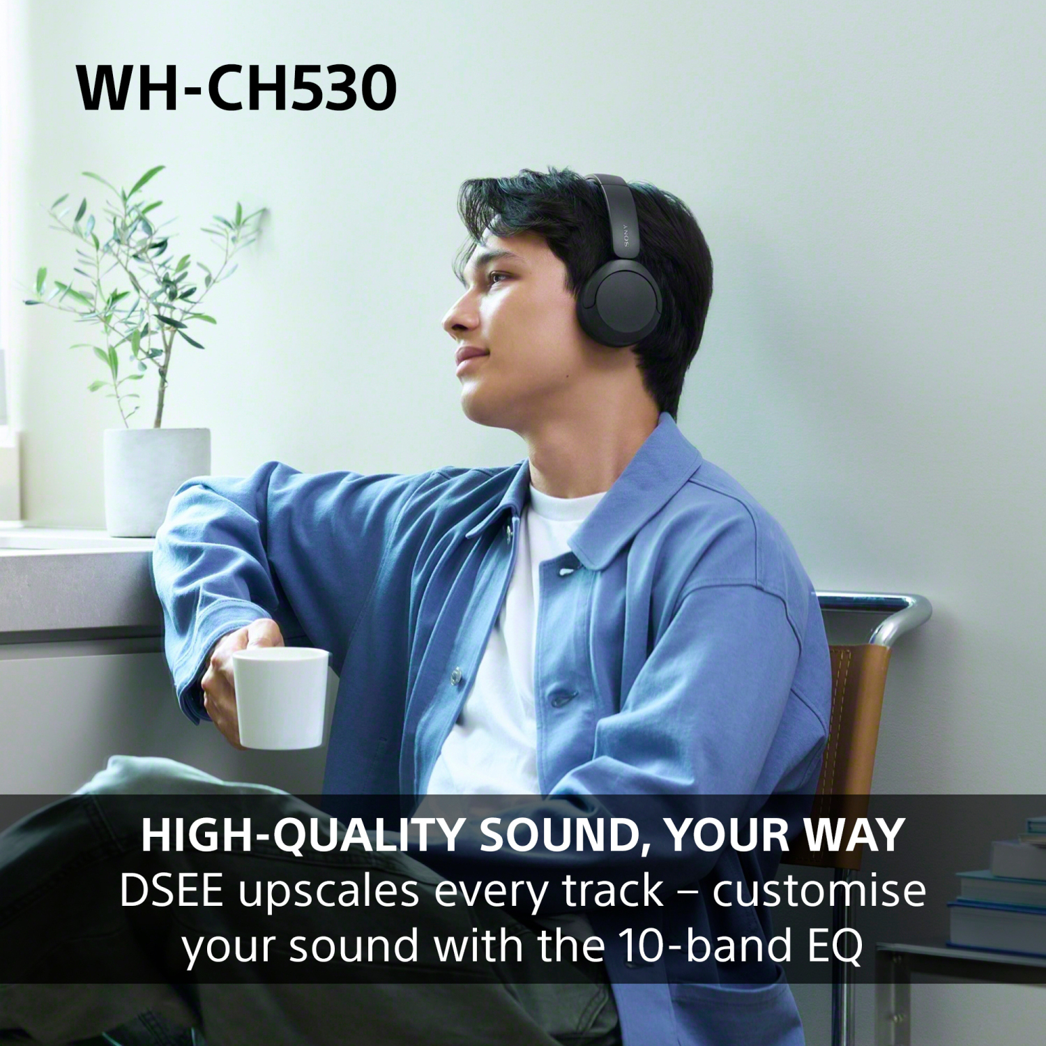 Sony WHCH530W.CE7 Wireless Over ear headphones - White full image