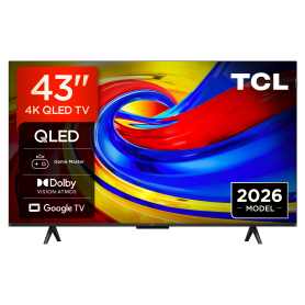 TCL 43P7L-UK 43" 4K HDR QLED Direct LED Google TV - Black