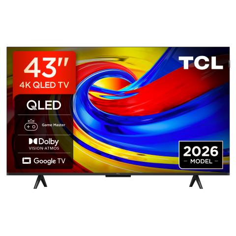 TCL 43P7L-UK 43" 4K HDR QLED Direct LED Google TV - Black