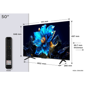 TCL 50P7K-UK 50" 4K QLED Direct LED HDR Google TV - 3