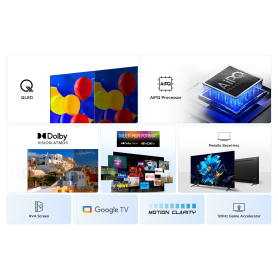 TCL 50P7K-UK 50" 4K QLED Direct LED HDR Google TV - 2