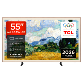TCL 55A400 PRO-UK 55" 4K Ultra HD QD-MINI LED AI Art TV - Black