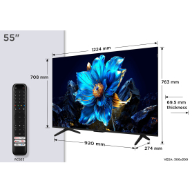 TCL 55P7K-UK 55" 4K QLED Direct LED HDR Google TV - 7