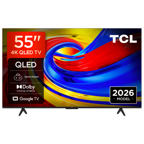 TCL 55P7L-UK 55" 4K HDR QLED Direct LED Google TV - Black
