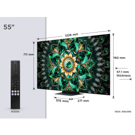 TCL 55Q7C-UK 55" 4K QD-Mini LED UHD Smart Google TV - 4