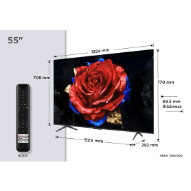TCL 55T8C-UK 55" 4K QLED HDR Ultra HD Google TV - 8