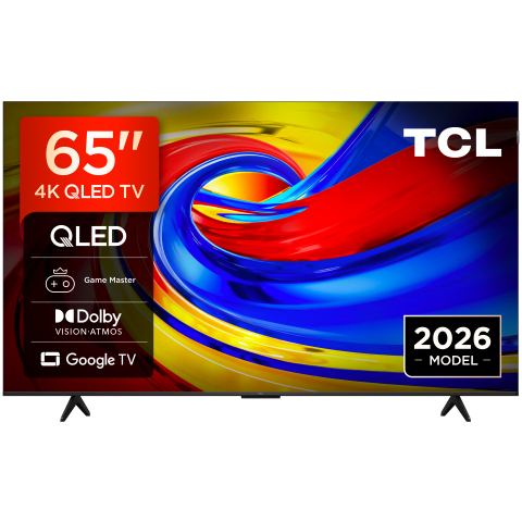 TCL 65P7L-UK 65" 4K HDR QLED Direct LED Google TV- Black