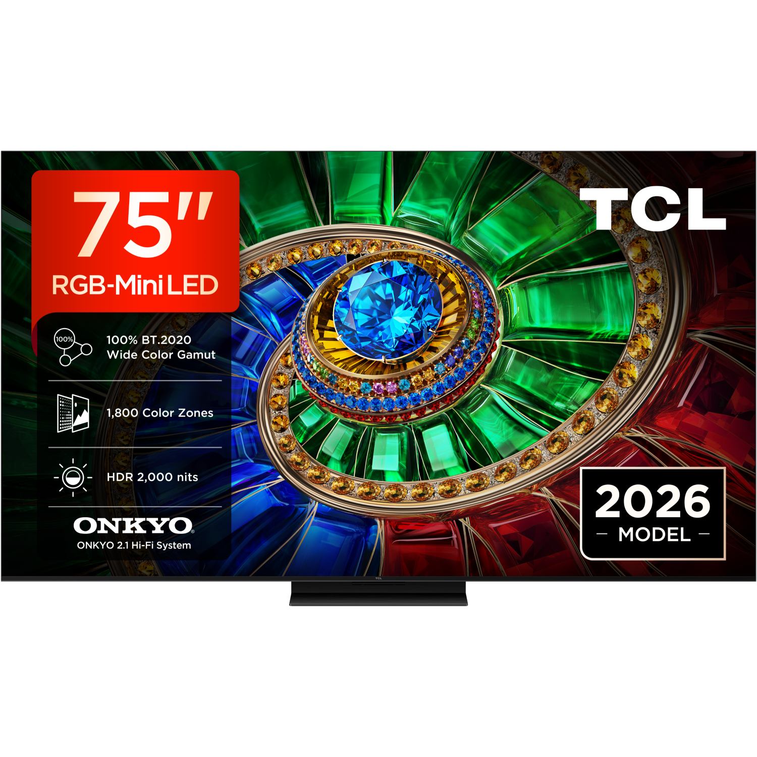 TCL 75RM7L-UK 75" 4K Ultra HD RGB MINI LED Google TV - Black full image