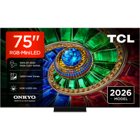 TCL 75RM7L-UK 75" 4K Ultra HD RGB MINI LED Google TV - Black