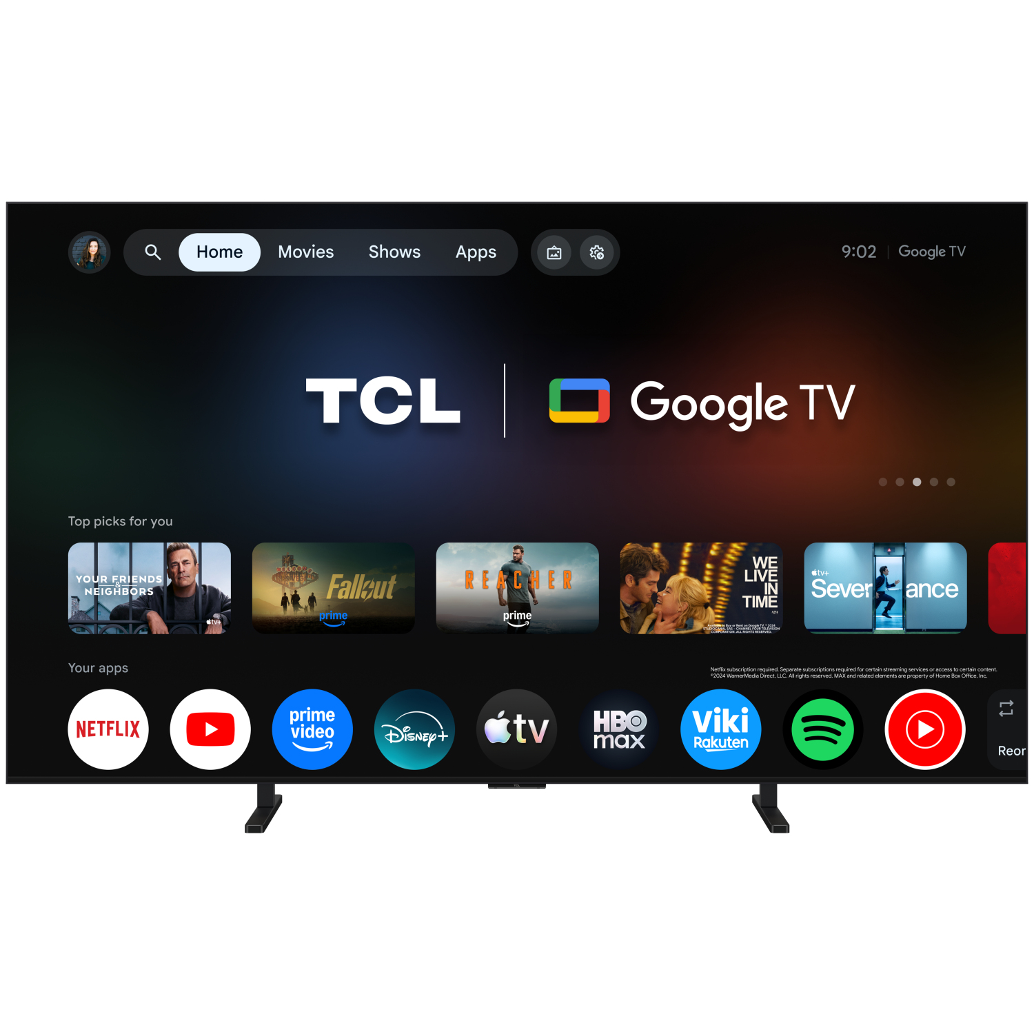 TCL 85A400M-UK 85" QD-MINI LED TV - Black full image