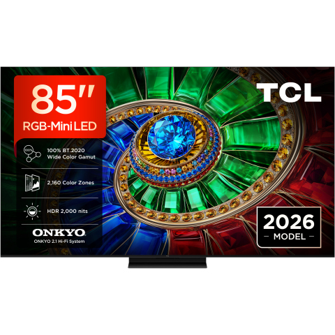 TCL 85RM7L-UK 85" 4K Ultra HD RGB MINI LED Google TV - Black