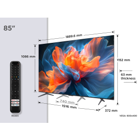 TCL 85T8C-UK 85" 4K QLED HDR Smart Ultra HD Google TV - 4