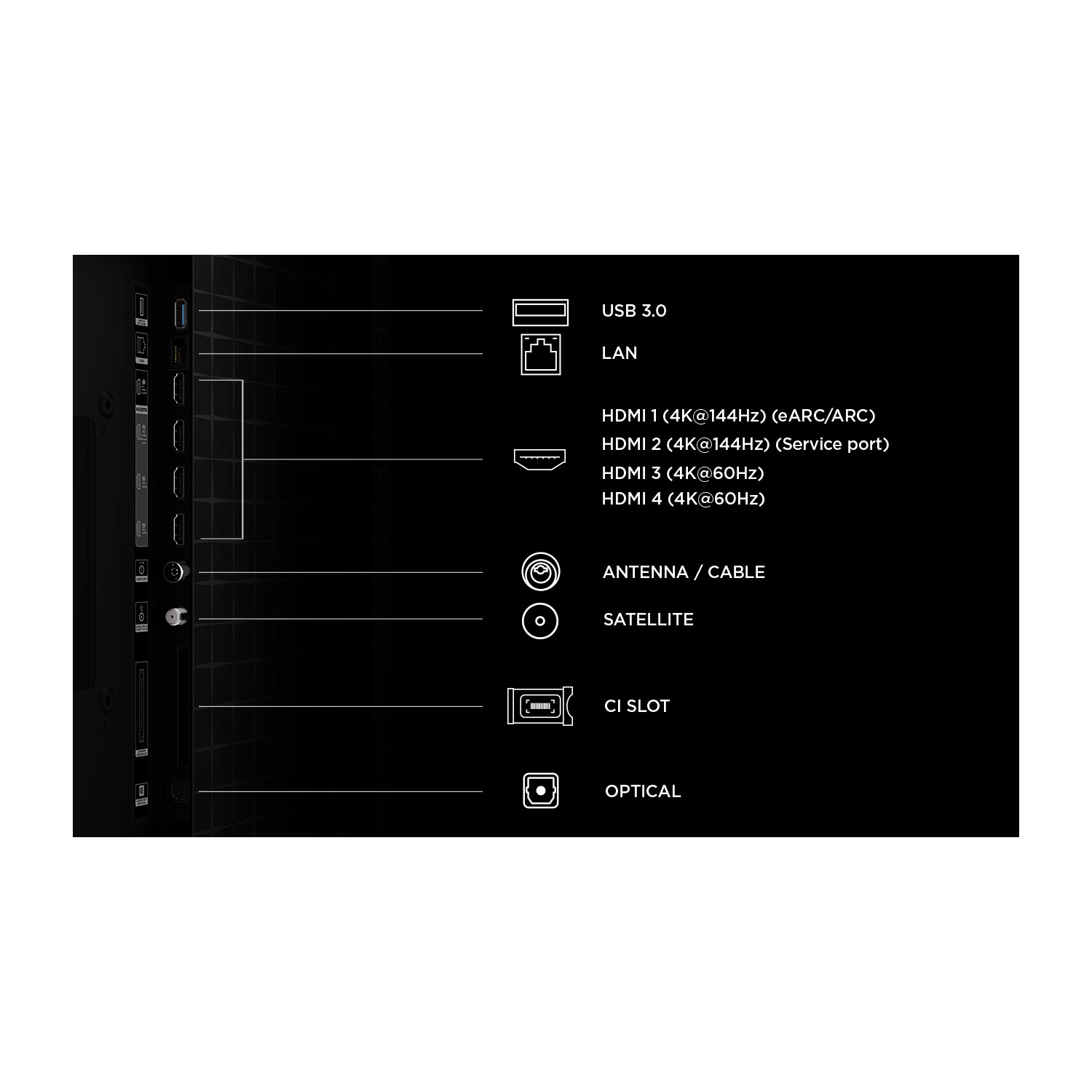 TCL 98A400M-UK 98" QD-MINI LED TV - Black full image