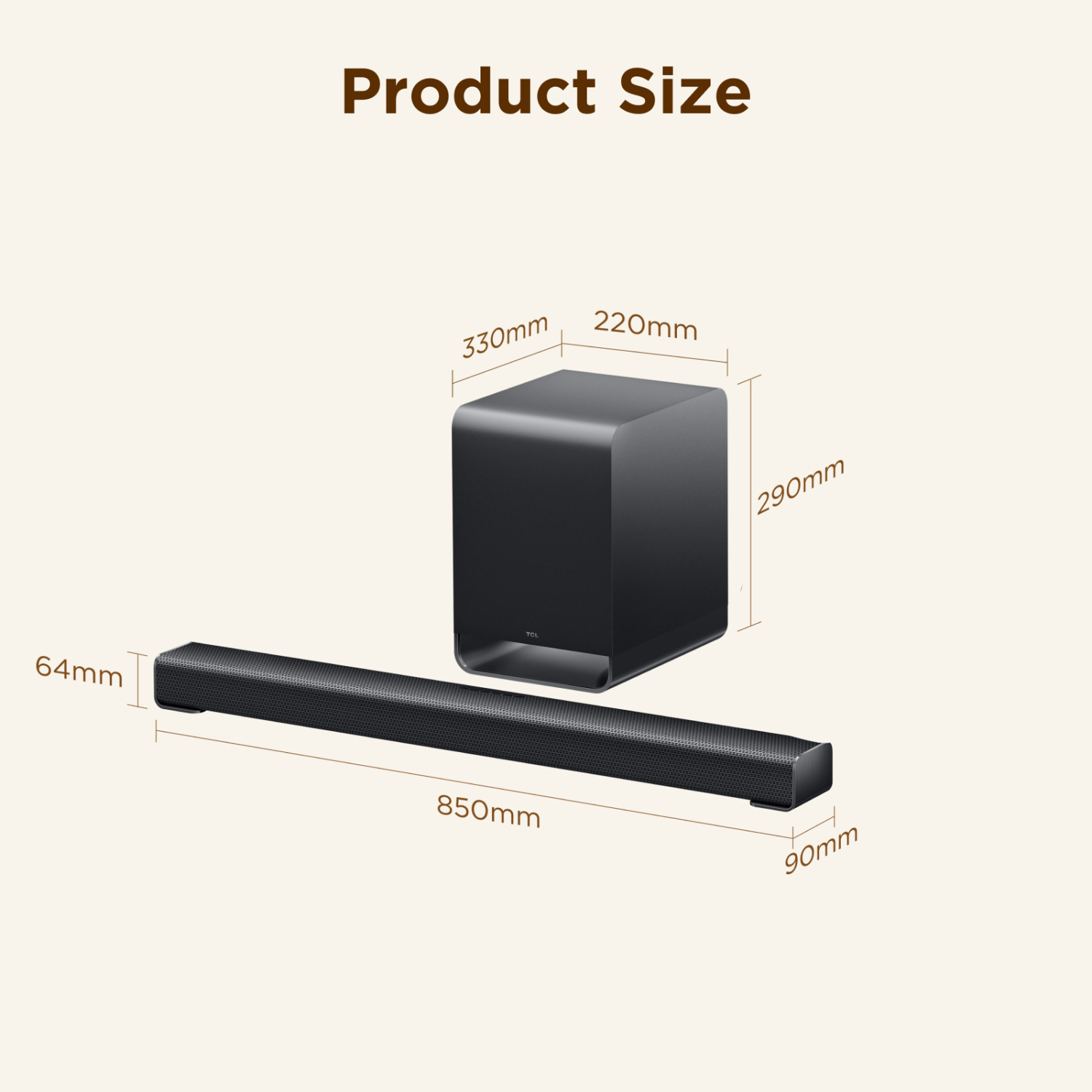 TCL S60K-UK 3.1ch with wireless subwoofer Dolby Atmos - Black full image