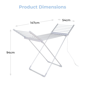 Tower T25003 Heated Winged Airer with Cover - Silver - 3